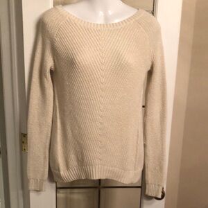 Banana Republic Cream and Silver Sparkle Sweater